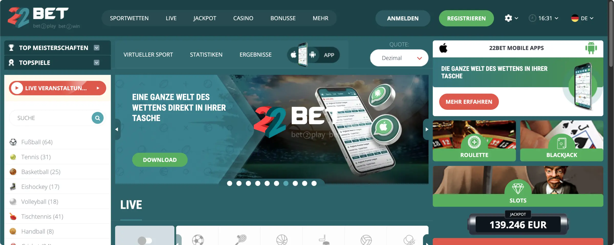 22Bet Sport