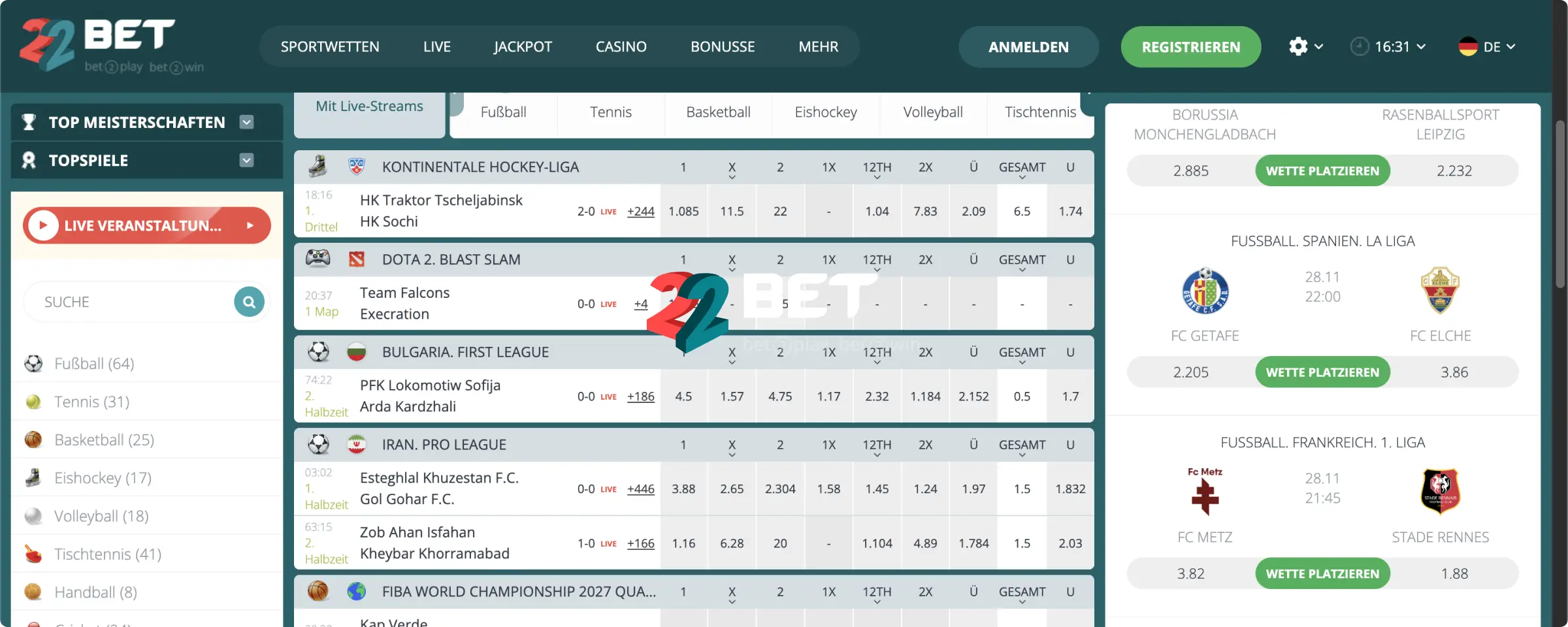 22Bet Games